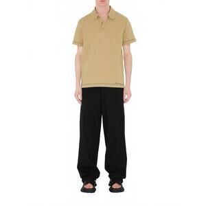 NEW BURBERRY cotton signature embroidery polo shirt in birch